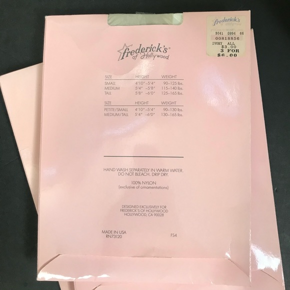 NEW - Fredericks of Hollywood Stockings White Ivory #994 - Lot of 3 - One size - Picture 8 of 8